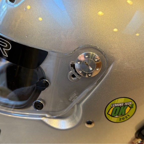 Conquer Snell SA2015 Silver Racing Helmet Head Protection Full Face Men’s Sz XL - Picture 14 of 16